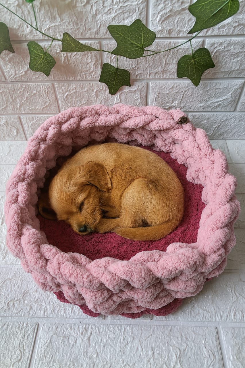 Chunky Yarn Pet Bed